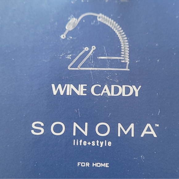 NIB Art Deco Sonoma for Home life + style Silver Corkscrew Display Wine Caddy - Picture 14 of 14